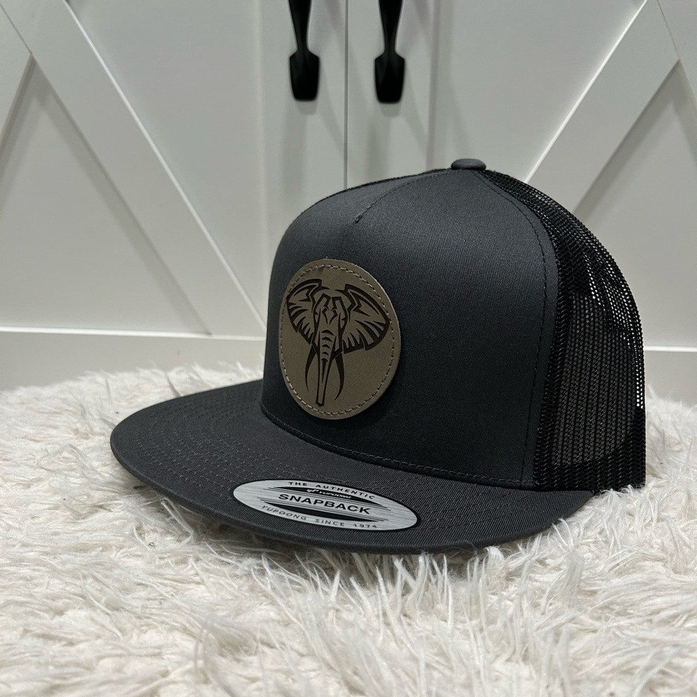 Flat bill SnapBack hat elephant